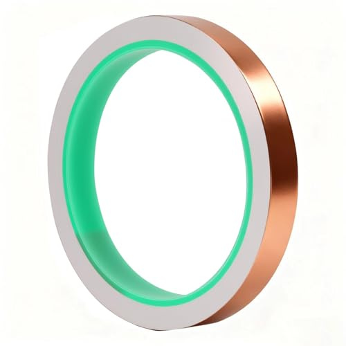 Kupferband Selbstklebend 13 Mm X 10 M EMI Abschirmband Selbstklebend Abschirmband Kupferfolie Kupferband für EMI-Abschirmung elektrische Reparaturen Löten