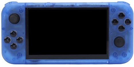Ejoyous Console de Jeu Rétro Portable, éclairage USB C RVB, Console de Jeu Vidéo Rétro, Double Joysticks 3D, 64 Go pour les Voyages (Bleu transparent)