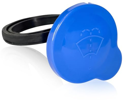 Tarqite 1Pcs Windscreen Washer Fluid Reservoir Cap compatible with Nissan Qashqai J10 J11 2007-2019 28913JD00A, Car Water Tank Bottle Cap,Blue(58mm)