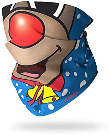 Ruffnek RUDOLPH REINDEER Multifunctional snood tube scarf - One Size, for Running Cycling Reindeer Run
