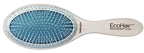 Olivia Garden EcoHair Paddle Detangler - Eco-Friendly Professional Bamboo Hairbrush for Detangling