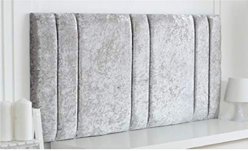 mm08enn New Luxury Crushed Velvet Gladiator Headboard in 26 Height. (Black, 3ft single)