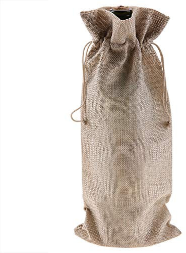 12 Sets Couvertures de Bouteille Housse de Bouteille de Vin Sac Cadeau de Noël Couverture de Vin Décoration de Table de Fête Mariage Anniversaire Célébration (Beige)