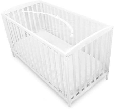 Trois Kilos Sept - Moustiquaire à Zip lit et nacelle bébé - Filet Anti Moustiques Tigres, Insectes - Tissage Fin - Laisse Passer l'air - Lavable en Machine 30° - Compatible avec lit de 60x120cm