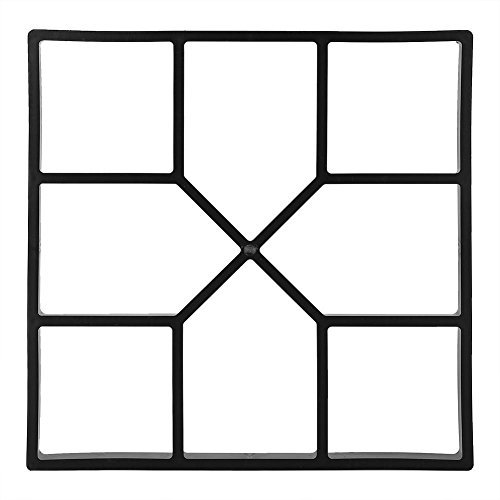 lyrlody Pflasterform, 40 x 40 cmBetonform Gehweg Form Kopfsteinpflaster Schalungsform Betonpflaster Gießform mit 8 Gitter für Beton, 1pcs