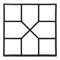 lyrlody Pflasterform, 40 x 40 cmBetonform Gehweg Form Kopfsteinpflaster Schalungsform Betonpflaster Gießform mit 8 Gitter für Beton, 1pcs