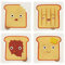 Handwärmer Taschenwärmer Sets wiederverwendbar, Wärmepad für kalte Tage und für unterwegs, Wärmeknickkissen mit tollen Motiven (4er-Set Kawaii Toasts)