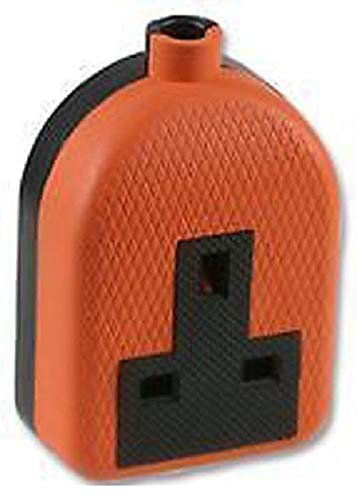K M Electronics® 1 Gang Way Single Electrical Trailing 13A 13 AMP Socket Orange