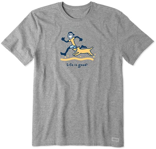 Life Is Good Jake And Rocket Beach Run Vintage Crusher Jake & Rocket Dog Graphic T-Shirt Unisex - Adulto
