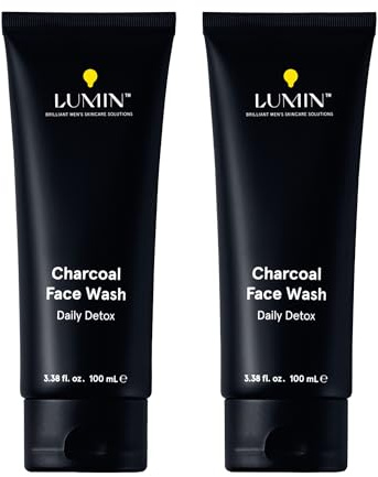 Nettoyant pour charbon de bois sans sens pour homme (lot de 2) : déboucher les pores d'huile, de saleté et de pollution - Découvrez un visage lisse et frais - toilettage fabriqué en Corée pour l'homme
