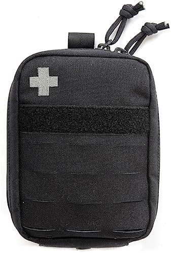 Tasmanian Tiger TT Tac Pouch Medic kompakte, Molle-kompatible Erste Hilfe IFAK Tasche mit Patch-Fläche 16 x 12 x 4 cm (Schwarz)