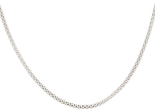 DUR Silberkette ohne Anhänger 925 Sterling Silber, rhodiniert, alle Varianten und Perlenkette