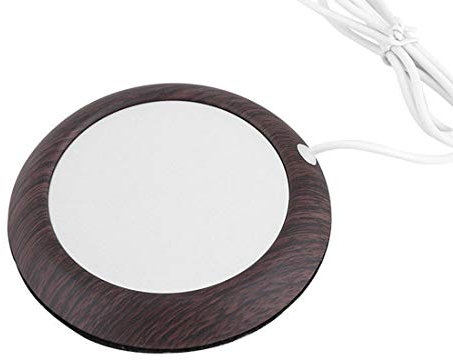 Verve Jelly USB Coffee Mug Warmer Coaster,Electric Wood Insulation Grain Cup Heat Beverage Mug Mat Warmer Office Tea Milk Coffee Felt Heater Pad Coaster