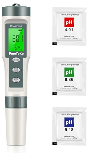 pH Meter, 3-in-1 TDS Meter Digital Water Tester with 0.01 High Precision