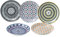KIKYOUYA Set mit 5 japanischen Keramiktellern, mehrfarbig, Retro-Vorspeisenteller, Kuchen, Sushi, Dessertteller, ideal für Zuhause, Familienessen, Feiern, breite und flache Geschenkschüssel