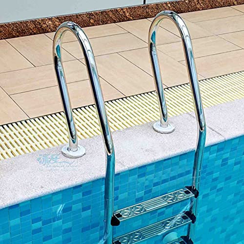 Échelle de Piscine creusée, Main Courante de Piscine en Acier Inoxydable avec 3 marches antidérapantes - Kit Complet