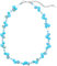 Bulinlin Damen Kristall Perlenkette Silber Boho Statement Choker Halskette für Frauen Modeschmuck Geburtstagsgeschenke（Turquoise）