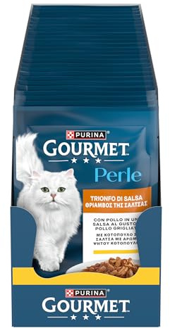 Purina Gourmet Perle Triumph-Sauce Futter Katzen feucht mit Huhn, 26 Beutel à 85 g