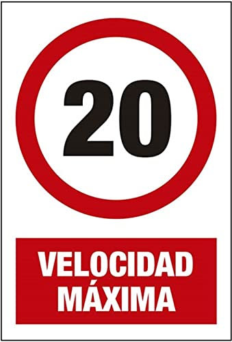 Signal magnétique, signalisation aimantée d'interdiction. Affiche de vitesse maximale