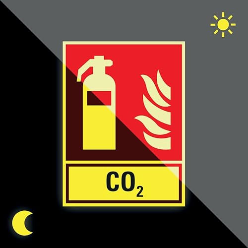 Schild | PERMALIGHT power langnachleuchtend Brandschutz-Kombischild Feuerlöscher CO2, ASR, Kunststoff, 200x270mm