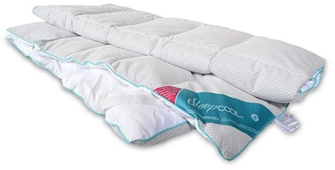 SleepCOOL Temperaturregulierende Matratzenauflage 200x200cm COOL.XPERIENCE - Leichter Kühleffekt, Weniger Schwitzen, Weniger Frieren, Besser Schlafen, Angenehmes Schlafklima