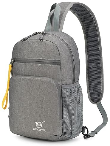 SKYSPER Brusttasche 8L Sling Bag Herren Klein Schulter Tasche Crossbody Pack Umhängetasche zum Wandern Outdoor Reise