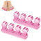 Séparateurs d'orteils en silicone pour pédicure - Séparateurs d'orteils réutilisables et lavables - Pour vernis à ongles - Correcteurs d'orteils qui se chevauchent - Rose