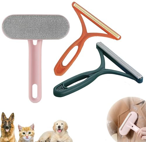 Lint Shaver Pet Hair Remover, Pack of 3 Portable Lint Remover, Magische Pfoten Fusselbürste,Katzenhaarentferner, Lint Brush, Clothes Brush, Tierhaarentferner Sofa, Fusselbürste Teppich