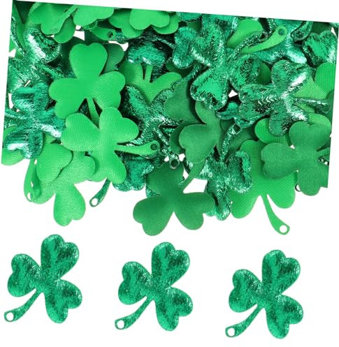 ABOOFAN 3 Sets Kleeblatt-konfetti Für Den St.-tag-set Irische Patricks-day-dekorationen Vlies-partyzubehör 100 Stück * 3