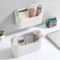 XWCHASA 2 Stück Küchenschrank Organizer, Kühlschrank Organizer, Selbstklebendes Wandmontierte Aufbewahrungsbox, Schrank Badezimmer Kühlschrank Kleine Gegenstände Organizer, Beige - 23x7x11cm