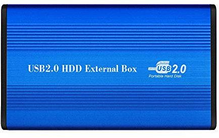 YIWENG Caja de Disco Duro USB2.0 a IDE Caja de Disco Duro IDE de 2.5 '' Caja de Disco Duro portátil Caja de Disco Duro de aleación de Aluminio Azul,Caja del Disco Duro