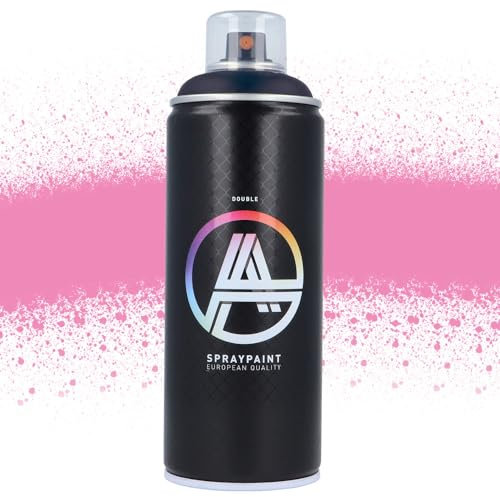 Double A Spraypaint Sprühdose 400ml Sprühfarbe Acryllack Sprühlack matt hochdeckend DIY Kunststoff Metall Möbel Deko (DA-308 Fat-Cap Pink)