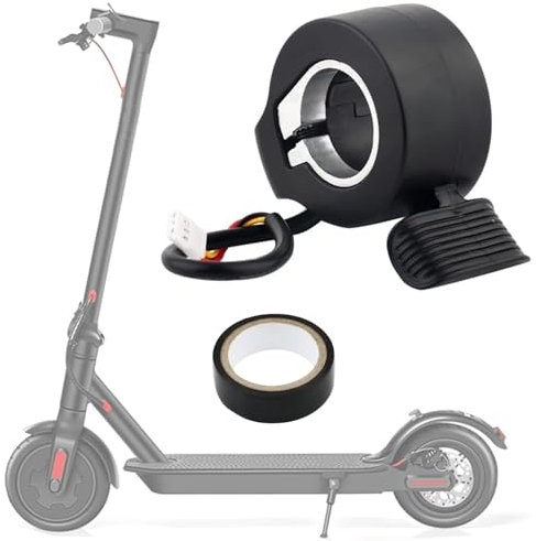Elektroroller Daumengas Rutschfestes Wasserdichtes E Scooter Gashebel mit 3m Isolierband Gaspedal Elektroroller E Scooter Thumb Throttle für am Meisten Electric Scooter Kinderroller (Schwarz)