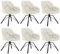 WOLTU Esszimmerstühle drehbar 6er Set, Armlehnstühle 360° drehbar, Essstühle, Küchenstühle, Polsterstühle, Armlehnstühle, für Esszimmer Wohnzimmer, mit Metallbeinen Samtbezug, Creme EZS60cm-6