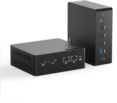 VENOEN Mini PC Alder Lake N100 Win11 Mini Desktop Computer 4K, Dual Gigabit LAN Micro PC N100, HD/Display Port, WiFi5, BT4.0, 8GB DDR5 512GB NVME SSD, Business PC Mini Computer