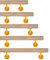 TIBU Eiche Holz Handlauf keilgezinkt unbehandelt Geländer 0,3m - 6m, Länge 180 cm und 2 Edelstahl Halter Messing Gold