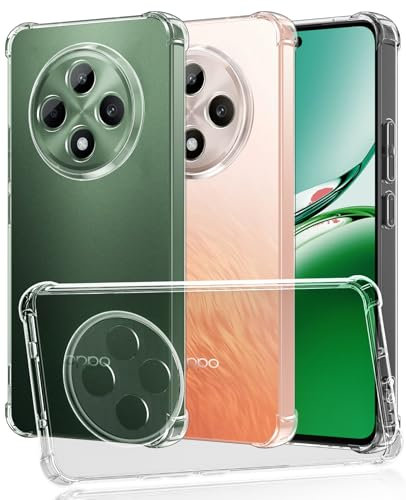 SineOrdo Funda Compatible con OPPO Reno 12 F 5G / 12 FS 5G Carcasa, OPPO Reno 12 F / 12 FS Fundas Ultrafina Silicona TPU Gel Cover Suave Móvil Case - Transparente
