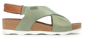 Sandales à Semelles compensées en Cuir Mahon pour Femme Color Mint Green