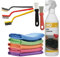 HG Hob Cleaner for Everyday Use, Induction Hob Cleaner & Glass Spray, Grease Remover & Kitchen Cleaner Degreaser, Ceramic Hob Cleaner & Gas Hob Cleaner, 5pcs Cleaning Tool Set, Microfiber Cloths
