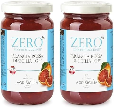 Agrisicilia zero% zuccheri aggiunti arancia rossa di Sicilia I.G.P. (Confezione da 2)