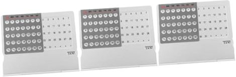 Operitacx 3stücke Perpetual Calendar Desk Decor Metal Table Calendar for Year-round Organization Stylish Decoration for