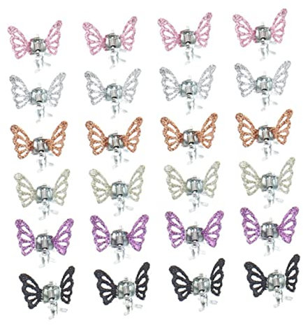 CANIGHT 24pezzi Mini Claw Clips Per Ragazzo Ragazza Piccole Mollette Forma Di Farfalla Accessori Colorati Per Perfetti Per Acconciature e Uso Quotidiano