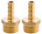 SEIWEI G Lot de 2 raccords de tuyau cannelés à filetage mâle de 1,27 cm x 8 mm en laiton cannelé pour tuyau d'arrosage