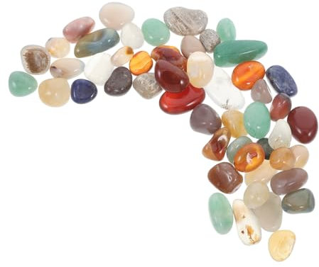 ibasenice 40 Pièces Gemmes Remplies Roches De Remplissage De Vase Cailloux pour Aquarium Galets De Gravier De Cactus Gravier D'aquarium Roches Colorées Roches Drainantes Agate Colorée Pierre