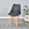 Buartttbear Lot de 6 Chaises Scandinaves,Rembourrée Chaise avec Pieds en Bois pour Salle à Manger,Bureau (Noir-Lot 6)