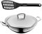 WMF Set 2-teilig Wok Induktion mit Glasdeckel 36 cm, Wokpfanne Induktion, Cromargan Edelstahl, spülmaschinengeeignet Pfannenwender Kunststoff 31 cm, Wender mit Ablage-Knick und Aussparungen
