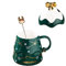 PRETYZOOM 1 Juego taza de navidad coffee cup coffee mug navideños cono taza de cafe navideña para cumpleaños infantiles taza de agua de navidad vaso de cerveza cerámica Green