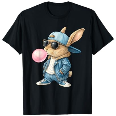 Cooler Hase Osterhase Bunny Kaninchen Kinder Jungen Ostern T-Shirt