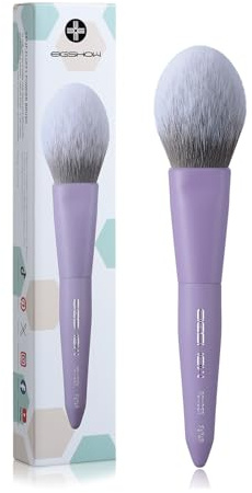 EIGSHOW Ultra-Fluffy Powder Makeup Brush with Silver Ion Bristles, for Setting, Blush, Bronzer and Contouring, Vegan Soft Professional Face Brush for Daily, Party & Travel Use (F674P)