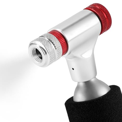 Tragbare Co-2 Fahrrad Pumpe - Aluminium-Legierung Fahrrad Inflator, Compact Lightweight Design, Schnelles Release Ventil, Strong Bau | Reifen Inflator für Mountain Road Bikes Outdoor Radfahren